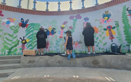 Peinture murale à l'école du Centre
